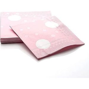 NIO Servetten Rose (165x165 mm-16 stuks), papier, roze, 165x165mm