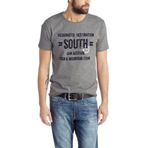 ESPRIT Heren T-shirt ronde hals, grijs (medium grey melange), XXL