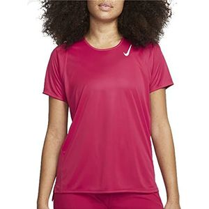 Nike W Dri-Fit Race Top Sleeve Shirt, Mystic Hibiscus/Reflective Sil, Gr. XS Vrouwen