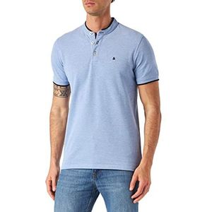 JACK & JONES Heren T-shirt Effen Polo T-Shirt, blauw (Bright Cobalt), L