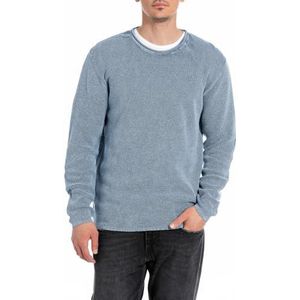 Replay Heren pullover katoen regular fit, 281 Dusty Azure, XS