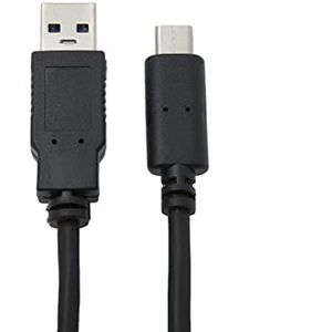 ISIUM 900044 USB-kabel 3.0 A/type-C mannelijk/mannelijk, USB-kabel, 1 m lang, overdrachtssnelheid tot 5 Gbit/s, compatibel met pc, smartphone en tablet met type C-aansluiting, zwart