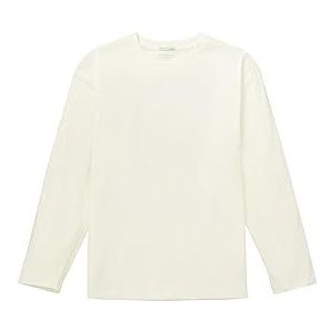 TOM TAILOR Oversized shirt met lange mouwen voor jongens met fotoprint, 12906-wol wit, 128 cm
