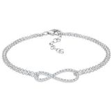 Elli Armband dames Infinity motief Basic met kristallen 925 sterling zilver, facetgeslepen,kristal