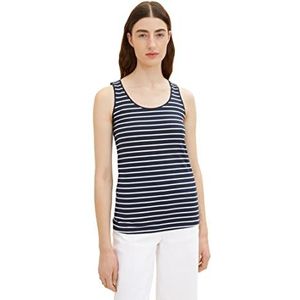 TOM TAILOR Dames Top 1036260, 12502 - Stripe Blue, XS