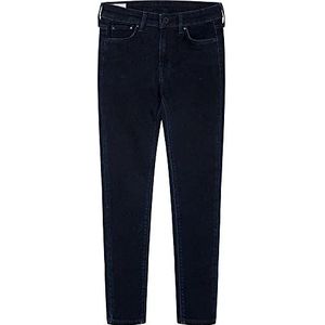 Pepe Jeans Pixellet Hoge Jeans Meisjes, Zwart (Denim-Di7), 16 Jaren