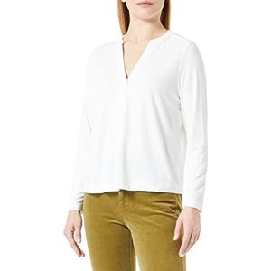 s.Oliver BLACK LABEL Dames 2121736 T-shirt met lange mouwen, wit, 44