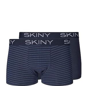 Skiny Heren Trunks 2 Pack Cotton Multipack, Stripe Selection, S