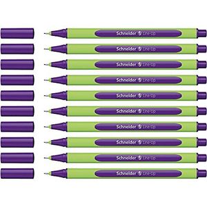Schneider Fineliner Line-Up, schrijfgerei, 0,4 mm, daytona-violet, verpakking van 10 stuks
