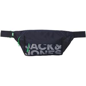 JACK & JONES Heren Jacashford Mesh Bumbag Taille Pack, Navy Blazer/Detail: Eiland Groen, Eén maat