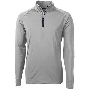 Cutter & Buck Men's Big & Tall Long Sleeve Adapt Eco Knit Quarter Zip Pullover, Polished, 3XB