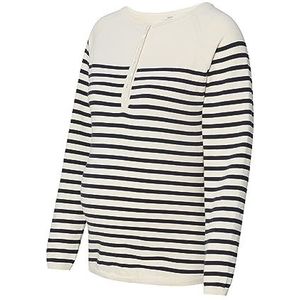 ESPRIT Maternity Dames Sweater Nursing Long Sleeve Stripe Pullover, gebroken wit - 103, M