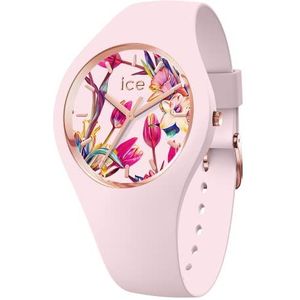 Ice-Watch - ICE flower Lady pink - roze damenhorloge met siliconen armband - 019213 (Small)