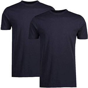 LERROS Heren dubbelpak ronde hals T-shirt, Donkerblauw, S