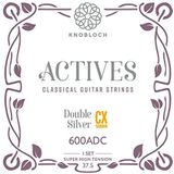 Knobloch STRINGS Spaanse gitaarsnaren, 600 ADC ACTIVES Double Silver Super-High-Spanning 37,5, bassen en hoge tonen, helder geluid en projectie, Vibrato Easy Flamenca en Classic
