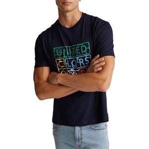 United Colors of Benetton T-shirt, Blauw, XL