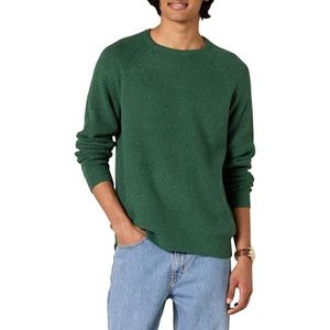 Amazon Essentials Heren Soft Touch Crewneck Pullover met lange mouwen, groen, XS