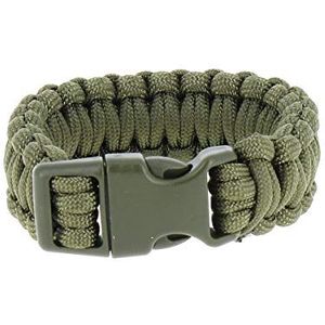 Survival Paracord Bracelet breed olijf