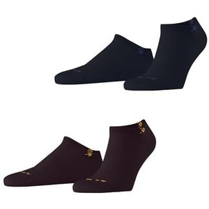 Burlington - Everyday - Korte Sokken - Rood Claret - Multipack van 2 Paar