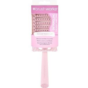 Brushworks Curved Vent Haarborstel - Paddle Brush voor sneller föhnen en zacht ontwarren - Gladde, slanke stijlen - gemaakt van 96% gerecyclede materialen