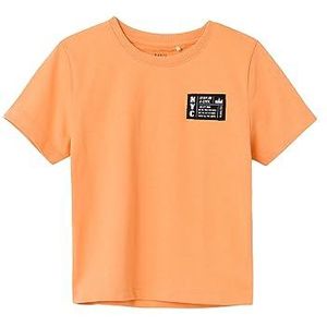 NAME IT Nmmvector Ss Loose Top J T-shirt voor jongens, Mock Oranje, 92 cm