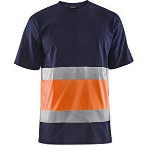 Blaklader 338710308853XS T-shirt, marineblauw/oranje, maat XS