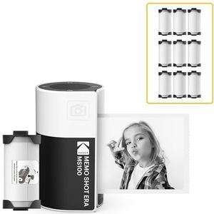 KODAK - Memo Shot ERA Kids - Instant Camera - Wit - Met 1 rol One-Touch-labelpatroon en 9 patronen