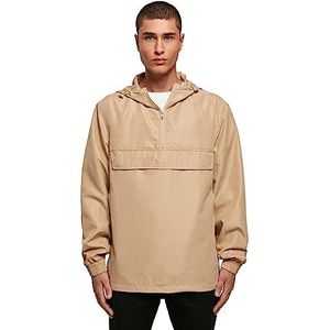 Urban Classics Jas met capuchon, gerecycled voor heren, effen beige, XL