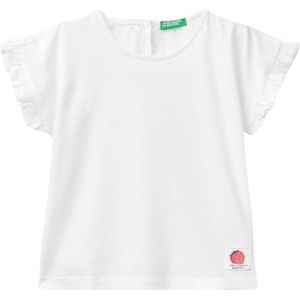 United Colors of Benetton T-shirt voor meisjes en meisjes, Wit, 18 mesi