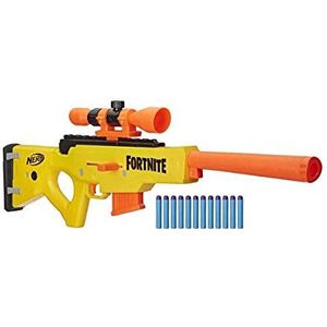 NERF Fortnite BASR-L Blaster - Geïnspireerd op Fortnite, Schuifactie, Afneembaar Vizier, Magazijn voor 6 Darts - Vanaf 8 jaar