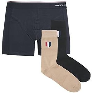 JACK & JONES Jacorganic Premium Giftbox Boxershorts voor heren, Seaborne/Pack: witte pepermelange - Seaborne, L