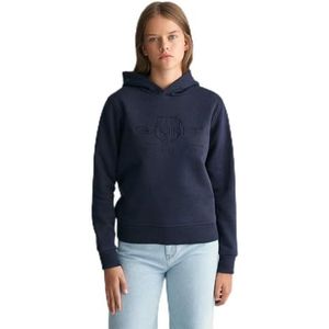 GANT - Tonaal Shield - Hoodie - Evening Blue - Katoen