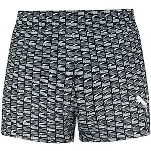 PUMA Swim Men Logo Print Short Shorts 1P, Black Combo., L