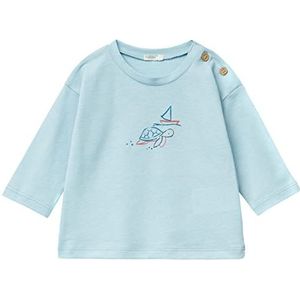 United Colors of Benetton T-shirt voor kinderen, lichtturquoise 19 g, 56 cm