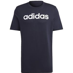 adidas Mannen Essentials Single Jersey Lineair Geborduurd Logo T-shirt met korte mouwen, S Tall