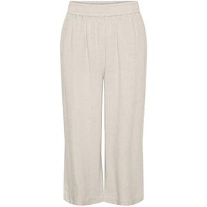 PIECES Pcvinsty Hw Linen Culotte Noos Bc linnen broek voor dames, havermout, XL