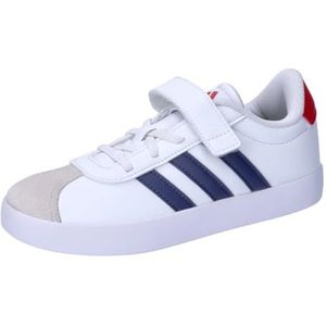 adidas Uniseks-Kind VL COURT 3.0 HOOK AND LOOP SHOES KIDS, FOOTWEAR WHITE/DARKBLUE/BETSCA, 30 1/2 EU