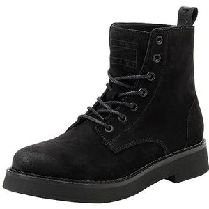 Tommy Jeans Vrouwen Tjw Lace Up Boot Suede En0en02287 Mid, Zwart, 40 EU