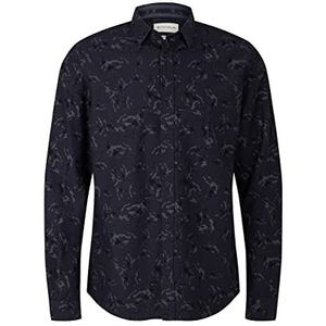 TOM TAILOR Uomini Shirt met patroon 1033727, 30786 - Navy Shades Big Design, XXL