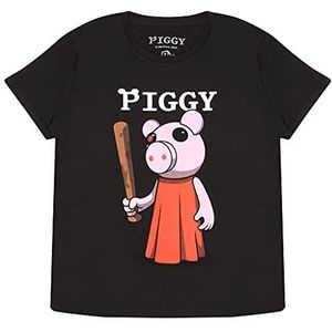 Piggy Baseball Bat T-shirt, Zwart, Officiële Koopwaar