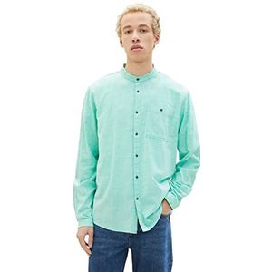 TOM TAILOR Denim Uomini Overhem 1034914, 32102 - Fresh Peppermint Chambray, XS