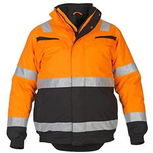 Hydrowear 043720OB Morley Winterjas Parka, Multi Inherent, 80% Katoen/19% Polyester/1% Antistatisch, 4X-Large Mate, Hi-Vis Oranje/Zwart