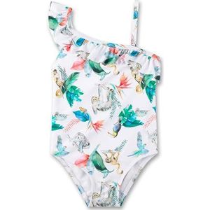 Sanetta Meisjes Badpak Off-White | Comfortabel en praktisch badpak van polyamide mix voor meisjes. Badmode voor kinderen, beige, 92