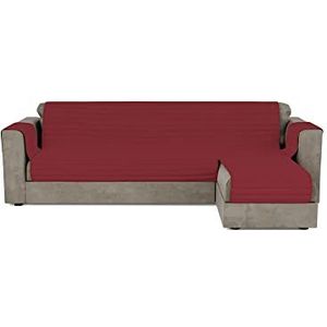 Italian Bed Linen Gewatteerde bankovertrek met schiereiland TRENDY, omkeerbaar, 190 cm, bordeaux