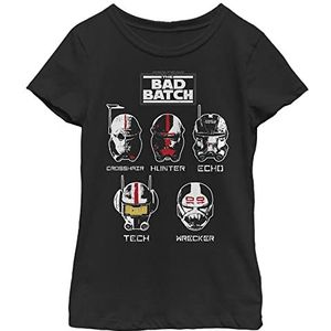 Star Wars Meisjes korte mouw Classic Fit T-shirt, zwart, 128 cm
