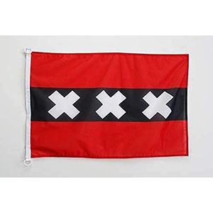 Nautische vlag Amsterdam 45x30cm - Nederlandse bootvlag - Nederland 30 x 45 cm - AZ VLAG
