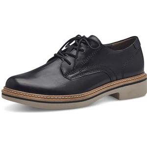 Tamaris Comfort Oxford veterschoenen voor dames, van leer, Zwart nappa, 38 EU