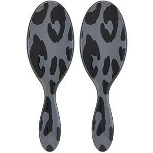 Wet Brush Originele ontwarrende haarborstel, grijze luipaard (safari) - ultrazachte IntelliFlex borstelharen - ontklitterborstel glijdt gemakkelijk door klitten voor alle haartypes - nat en droog haar