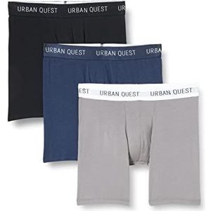 URBAN QUEST Heren 3-Pack Long Leg Bamboo Tights Underwear, Multicolor, L