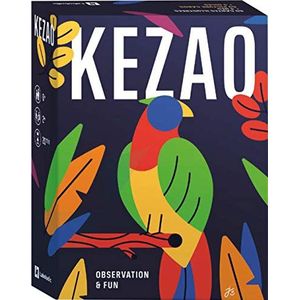KEZAO - Kleurrijk en grappig kaartspel met 4 dobbelstenen - Snelheid en observatie - Gezelschapsspel voor familie en kinderen – snelle en ritmische delen – eenvoudige regels